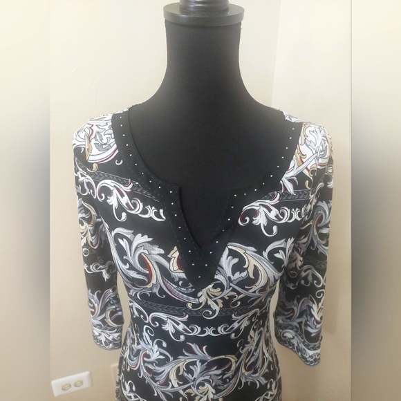WHBM Scroll Pattern Dress - Picture 5 of 7